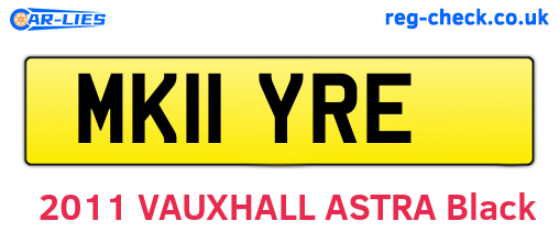 MK11YRE are the vehicle registration plates.