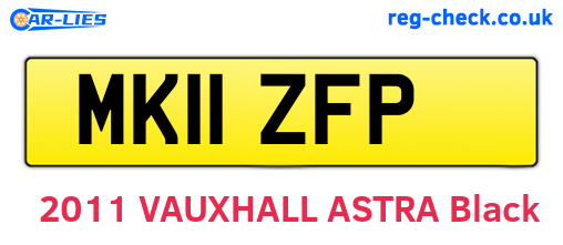 MK11ZFP are the vehicle registration plates.