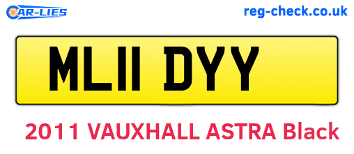 ML11DYY are the vehicle registration plates.