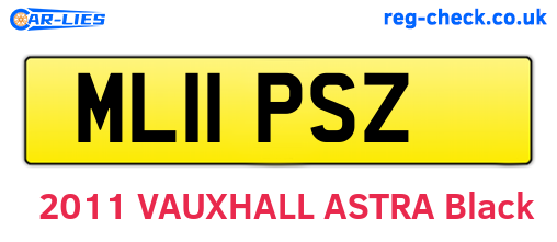 ML11PSZ are the vehicle registration plates.