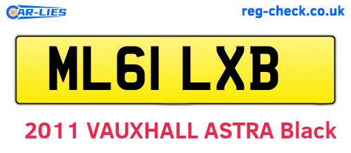 ML61LXB are the vehicle registration plates.