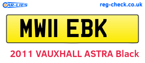 MW11EBK are the vehicle registration plates.