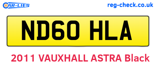 ND60HLA are the vehicle registration plates.
