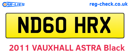 ND60HRX are the vehicle registration plates.