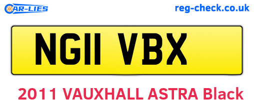 NG11VBX are the vehicle registration plates.