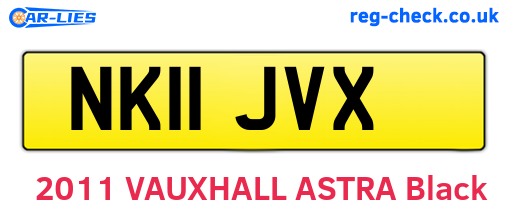 NK11JVX are the vehicle registration plates.