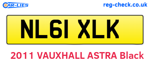 NL61XLK are the vehicle registration plates.