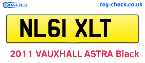 NL61XLT are the vehicle registration plates.