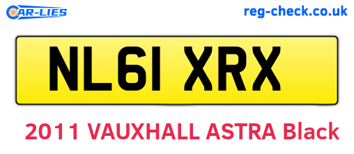 NL61XRX are the vehicle registration plates.