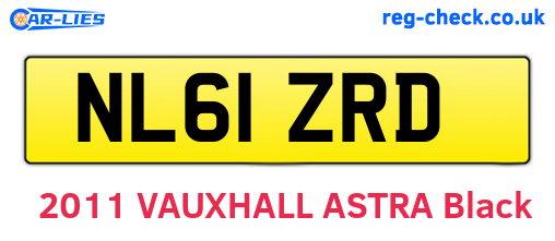 NL61ZRD are the vehicle registration plates.