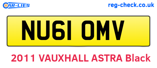 NU61OMV are the vehicle registration plates.