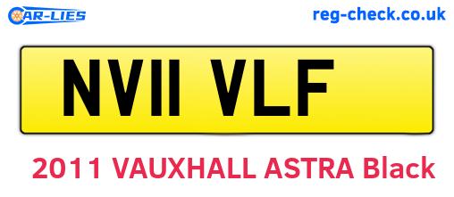 NV11VLF are the vehicle registration plates.
