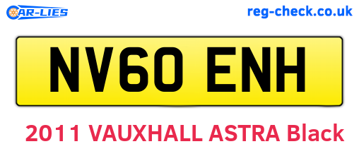 NV60ENH are the vehicle registration plates.