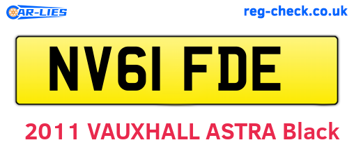 NV61FDE are the vehicle registration plates.