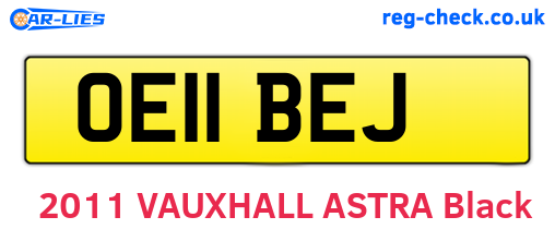 OE11BEJ are the vehicle registration plates.