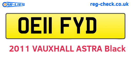 OE11FYD are the vehicle registration plates.
