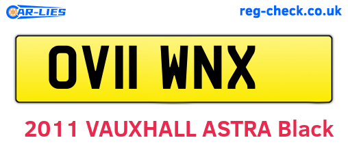 OV11WNX are the vehicle registration plates.