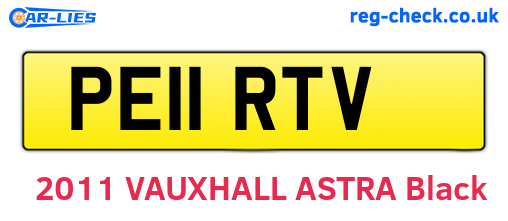 PE11RTV are the vehicle registration plates.