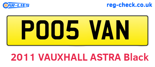 PO05VAN are the vehicle registration plates.