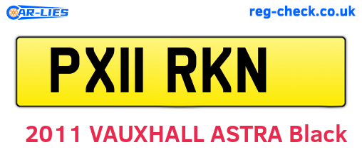 PX11RKN are the vehicle registration plates.