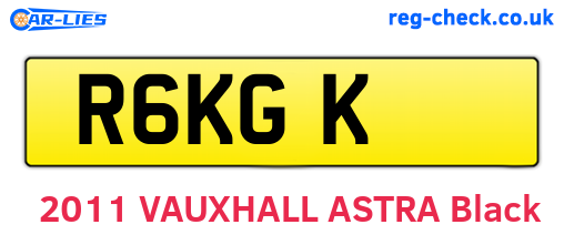 R6KGK are the vehicle registration plates.