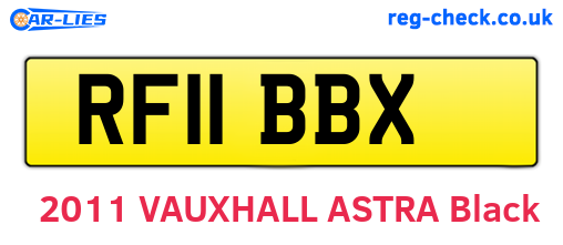 RF11BBX are the vehicle registration plates.