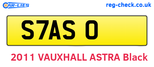 S7ASO are the vehicle registration plates.