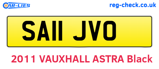 SA11JVO are the vehicle registration plates.