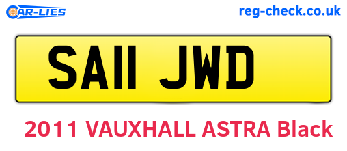 SA11JWD are the vehicle registration plates.