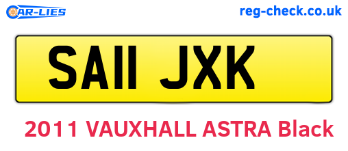 SA11JXK are the vehicle registration plates.