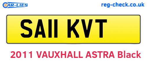 SA11KVT are the vehicle registration plates.