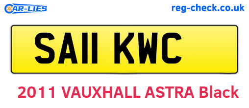 SA11KWC are the vehicle registration plates.