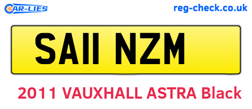 SA11NZM are the vehicle registration plates.