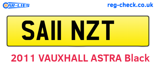 SA11NZT are the vehicle registration plates.
