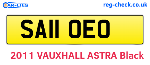 SA11OEO are the vehicle registration plates.
