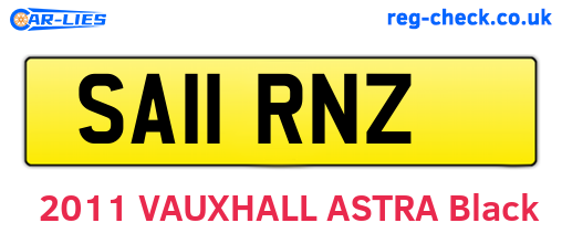 SA11RNZ are the vehicle registration plates.