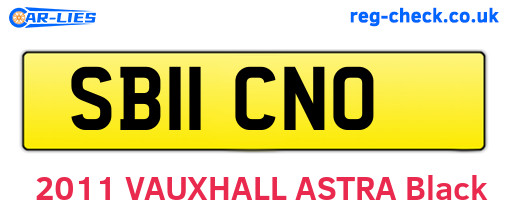 SB11CNO are the vehicle registration plates.