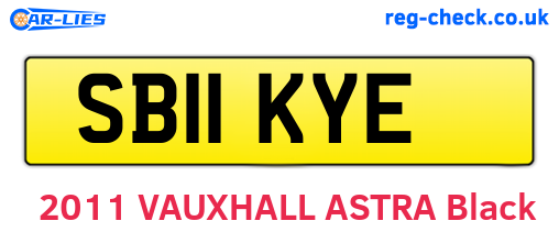 SB11KYE are the vehicle registration plates.