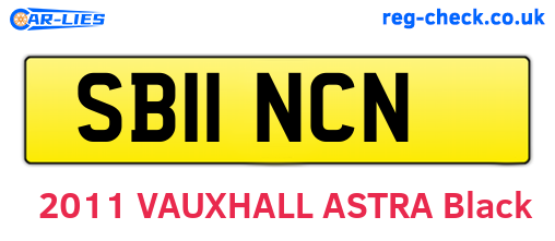 SB11NCN are the vehicle registration plates.