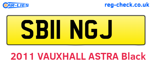 SB11NGJ are the vehicle registration plates.