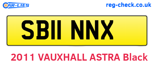 SB11NNX are the vehicle registration plates.