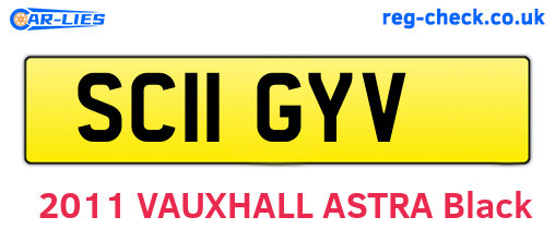 SC11GYV are the vehicle registration plates.