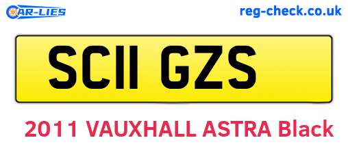 SC11GZS are the vehicle registration plates.