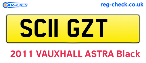 SC11GZT are the vehicle registration plates.