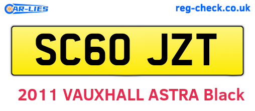 SC60JZT are the vehicle registration plates.