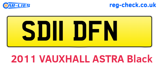 SD11DFN are the vehicle registration plates.