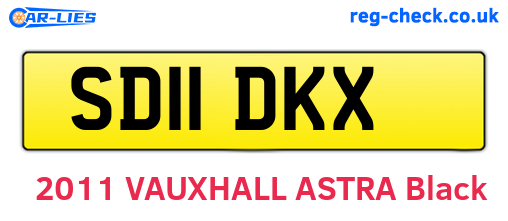 SD11DKX are the vehicle registration plates.