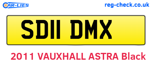 SD11DMX are the vehicle registration plates.