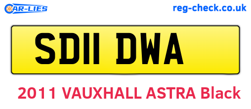 SD11DWA are the vehicle registration plates.