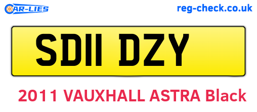SD11DZY are the vehicle registration plates.